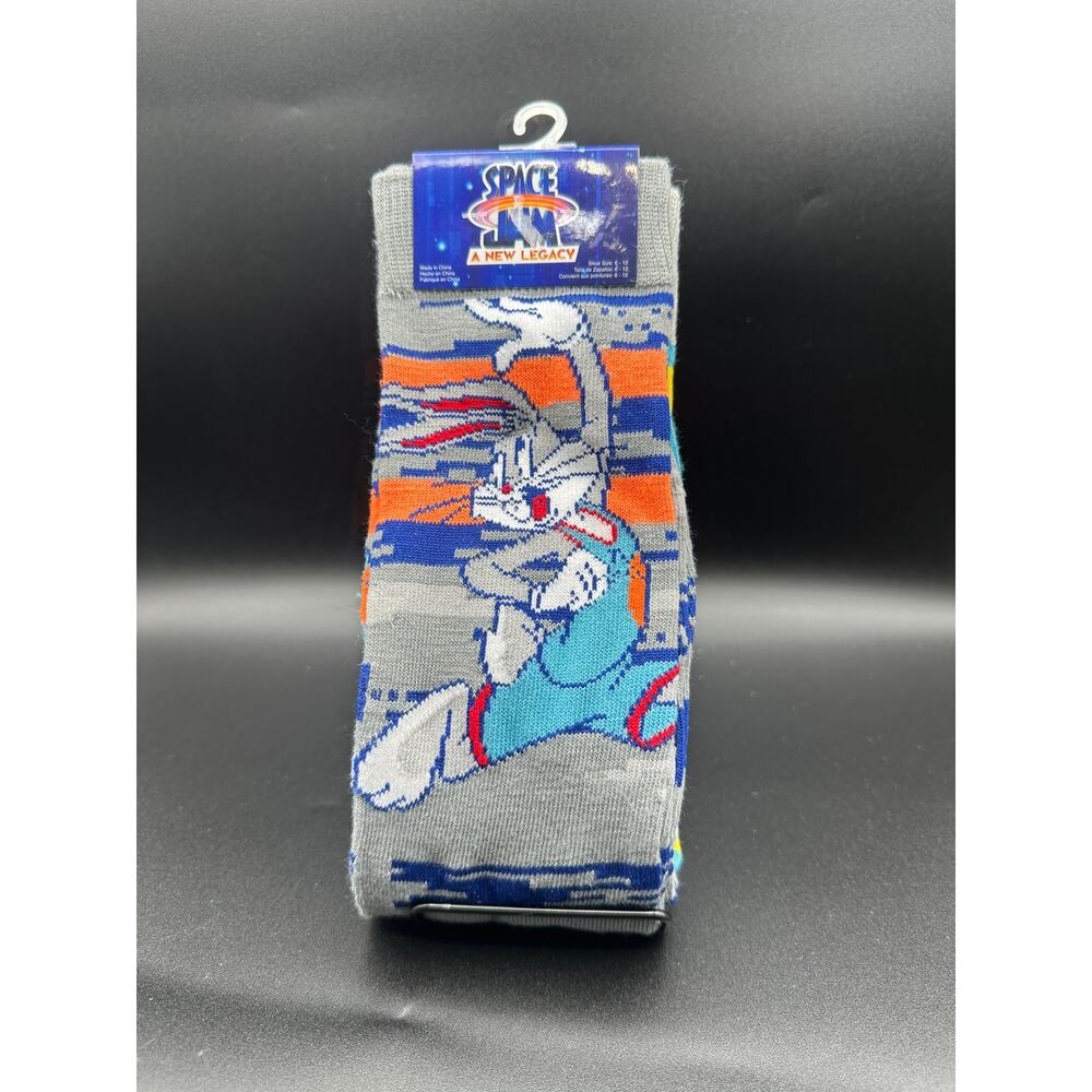 Space Jam A New Legacy Socks Bugs Bunny Marvin Hyp Crew Socks Mens 6-12 New